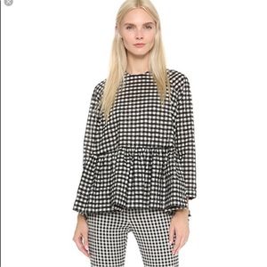 Victoria Beckham Target Gingham Peplum Top